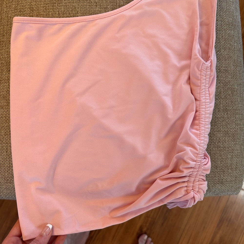 Tiger mist pink one shoulder top